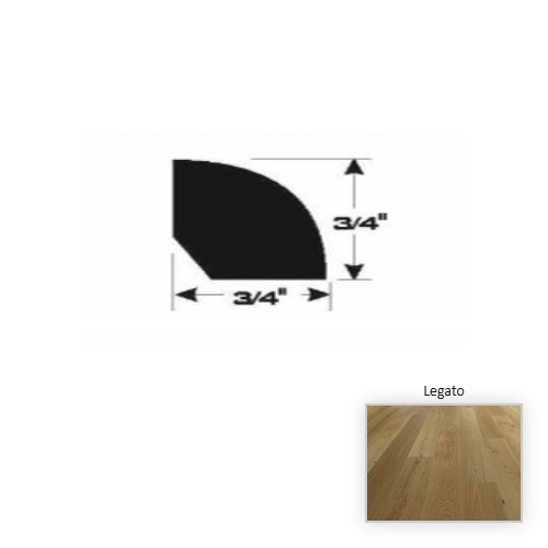 French White Oak Hardwood Legato Quarter Round Brushed Matte 1