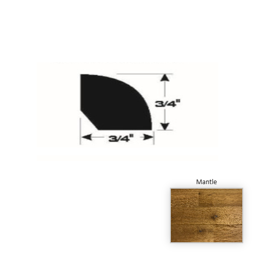 European Oak Hardwood Mantle Quarter Round Wire Brushed and UV-cured Urethane Finish 1