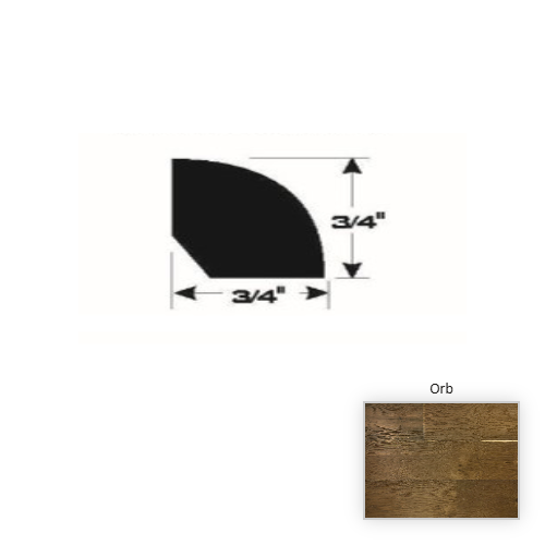European Oak Hardwood Orb Quarter Round Wire Brushed and UV-cured Urethane Finish 1