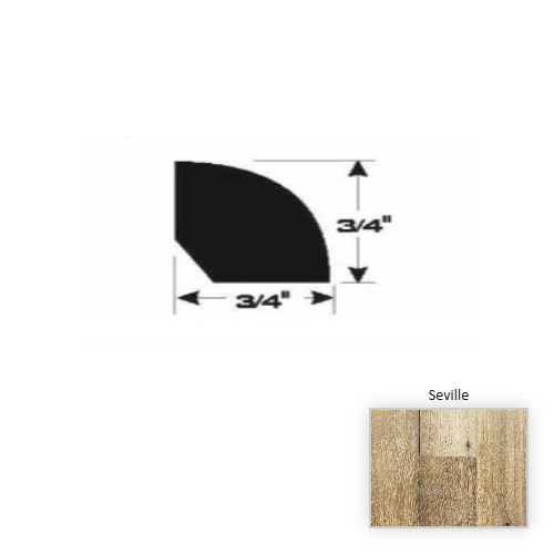 European Walnut Hardwood Seville Quarter Round UV Urethane 1