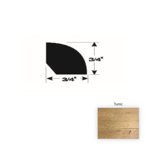 European Oak Hardwood Tunic Quarter Round Wire Brushed and UV-cured Urethane Finish 1