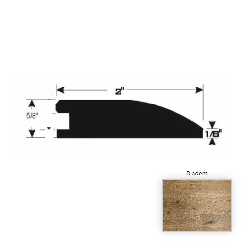European Oak Hardwood Diadem Reducer Wire Brushed & UV Cured Urethane 1