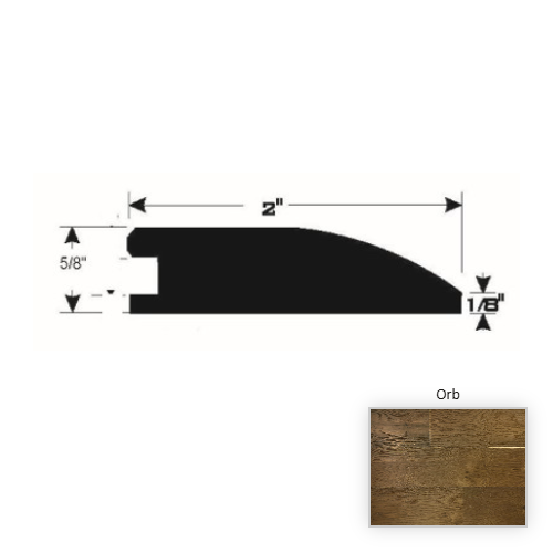 European Oak Hardwood Orb Reducer Wire Brushed & UV Cured Urethane 1