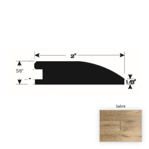 European Oak Hardwood Sabre Reducer Wire Brushed & UV Cured Urethane 1