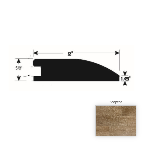 European Oak Hardwood Sceptor Reducer Wire Brushed & UV Cured Urethane 1