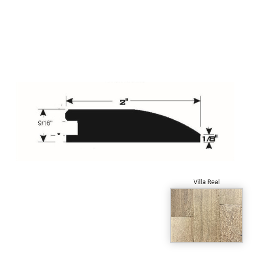 Barcelona European Walnut Villa Real Hardwood Moulding / Trim - 90" Reducer