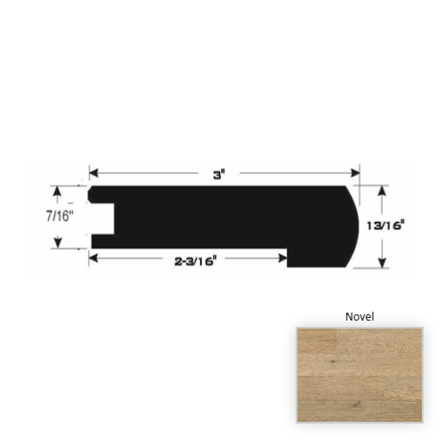 European White Oak Hardwood Novel Flush Stair Nose Ultra Matte Polyurethane 1
