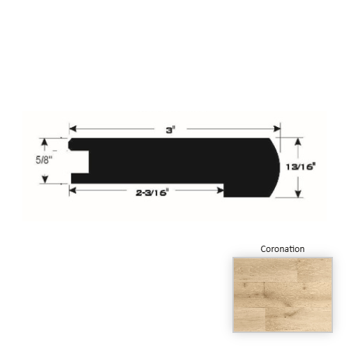 European Oak Hardwood Coronation Flush Stair Nose Wire Brushed & UV Cured Urethane 1