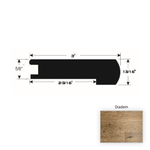 European Oak Hardwood Diadem Flush Stair Nose Wire Brushed & UV Cured Urethane 1