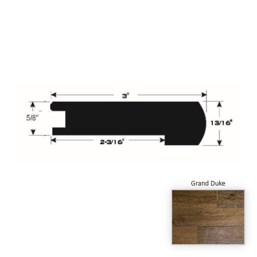European Oak Hardwood Grand Duke Flush Stair Nose Wire Brushed & UV Cured Urethane 1