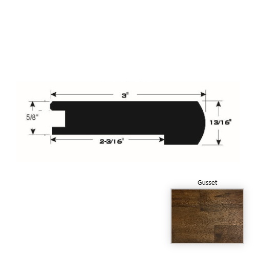 European Oak Hardwood Gusset Flush Stair Nose Wire Brushed & UV Cured Urethane 1