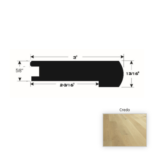French White Oak Hardwood Credo Flush Stair Nose Brushed Matte 1