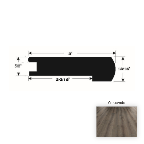French White Oak Hardwood Crescendo Flush Stair Nose Brushed Matte 1