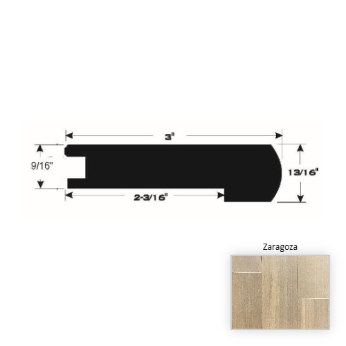 European Walnut Hardwood Zaragoza Flush Stair Nose UV Urethane 1