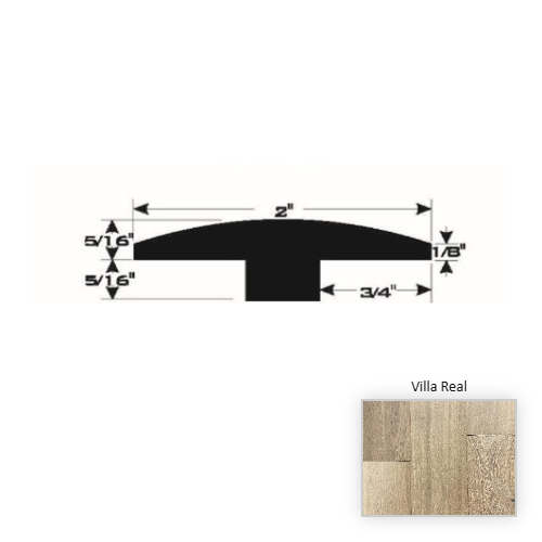 Barcelona European Walnut Villa Real Hardwood Moulding / Trim - 90" T Molding