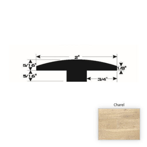 French White Oak Hardwood Charel T Molding Wire Brushed & Ultra Low Gloss 1