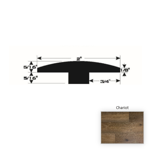 European Oak Hardwood Chariot T Molding Wire Brushed & UV Cured Urethane 1