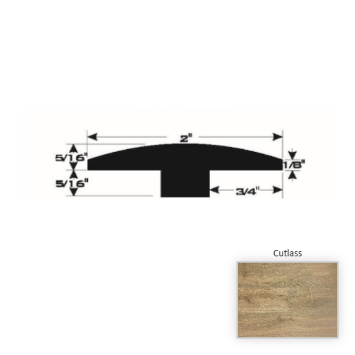 European Oak Hardwood Cutlass T Molding Wire Brushed & UV Cured Urethane 1