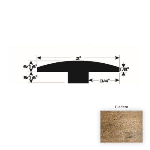 European Oak Hardwood Diadem T Molding Wire Brushed & UV Cured Urethane 1