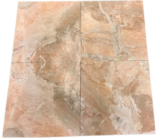 Full Tile Sample - Breccia Oniciata Marble Tile - 18" x 18" x 3/8" Honed