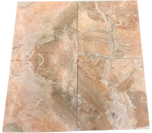 Full Tile Sample - Breccia Oniciata Marble Tile - 18" x 18" x 3/8" Honed
