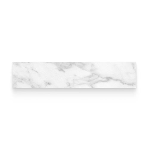 Full Liner Sample - Broadway Carrara Abisso Porcelain Bullnose - 3" x 12" x 9 MM Polished