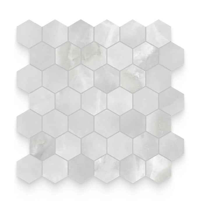 Broadway Onyx Crystallo Matte Porcelain Mosaic - 2" Hexagon