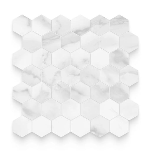 Broadway Statuario Brina Matte Porcelain Mosaic - 2" Hexagon