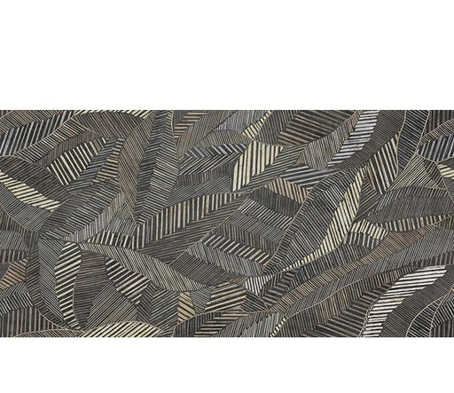 Tinsel Porcelain Brown Leaf NAVTINS Tile Glossy 1