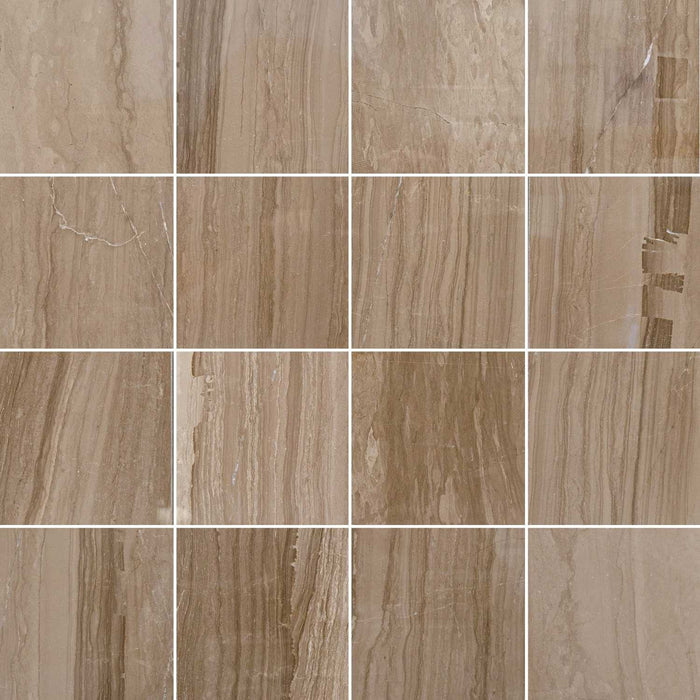 Full Tile Sample - Brownthorne Limestone Tile - 3" x 12" x 3/8" Polished