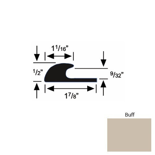 Roppe Solid 681 Buff Rubber Carpet Edge Guard | Lowest Price — Stone ...