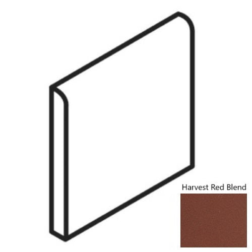 Quarry Textures Harvest Red Blend Quarry Floor & Wall Trim - 6" x 6" Bullnose