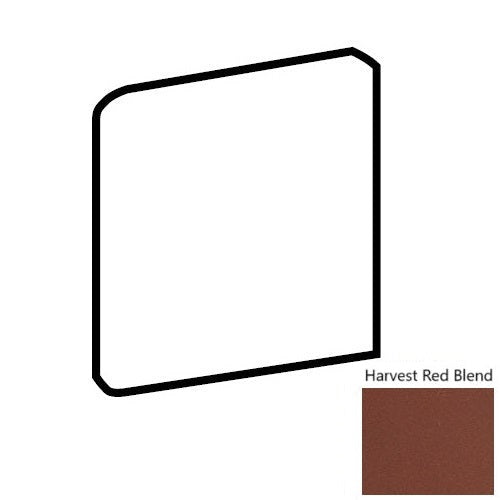 Quarry Textures Harvest Red Blend Quarry Floor & Wall Trim - 8" x 8" Bullnose Outcorner