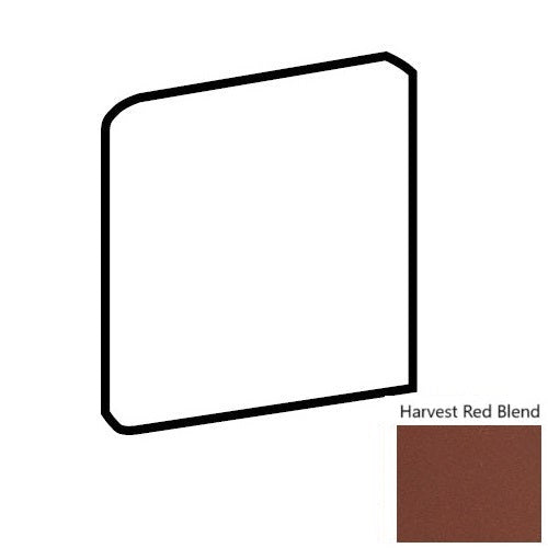 Quarry Textures Harvest Red Blend Quarry Floor & Wall Trim - 6" x 6" Bullnose Outcorner