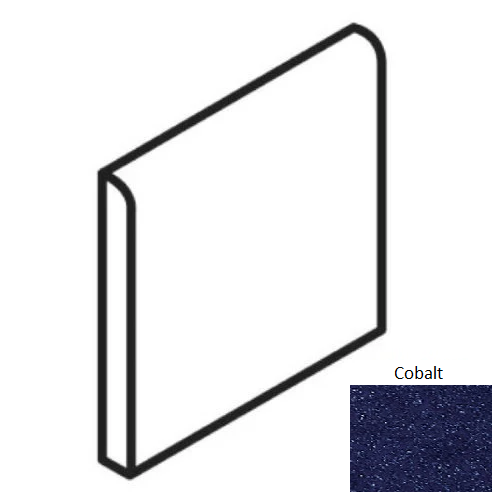 Color Wheel Splash Ceramic Cobalt DM14 Radius Bullnose Glossy 1