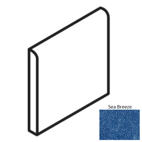 Color Wheel Splash Ceramic Sea Breeze 1174 Radius Bullnose Glossy 1