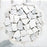Full Sheet Sample - Skalini Line Waterjet Calacatta Gold / Dolomite Carnaby White Natural Stone Mosaic - 12" x 12" x 3/8" Polished