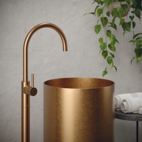 Stainless Steel Brushed Copper Bathroom Sink 3