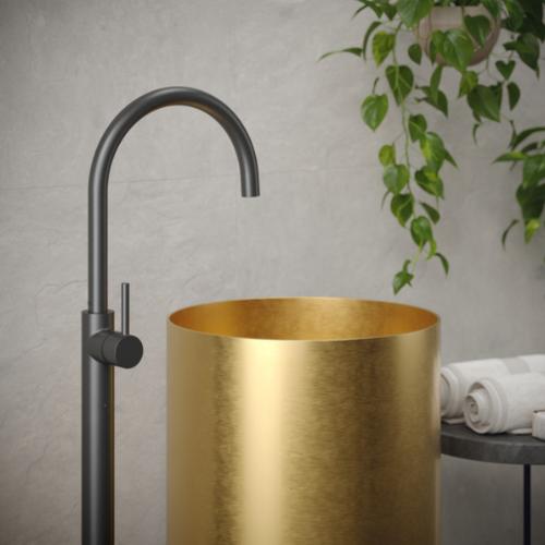 Stainless Steel Gold Bathroom Sink 3