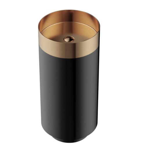 Stainless Steel Brushed Copper and Gunmetal Grey Bathroom Sink 1