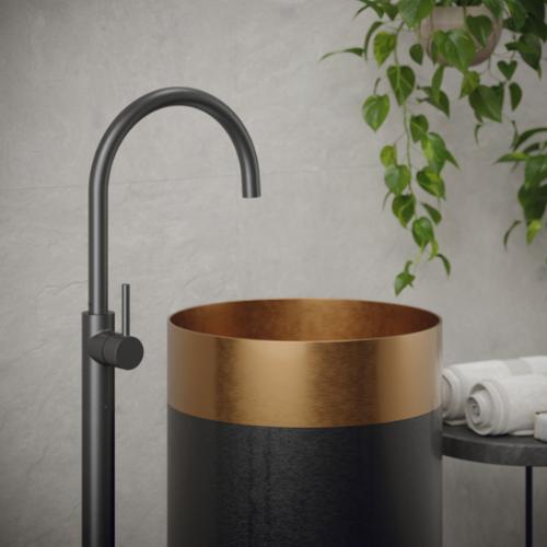 Stainless Steel Brushed Copper and Gunmetal Grey Bathroom Sink 3