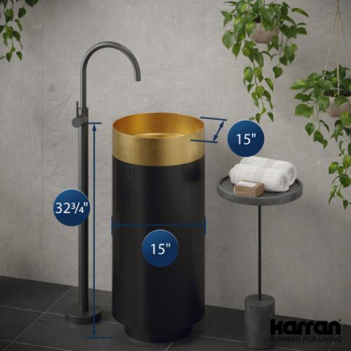 Stainless Steel Gold and Gunmetal Grey Bathroom Sink 4