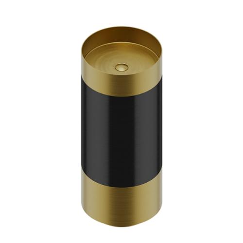 Stainless Steel Gold and Gunmetal Grey Bathroom Sink 1