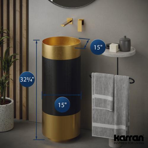 Stainless Steel Gold and Gunmetal Grey Bathroom Sink 4