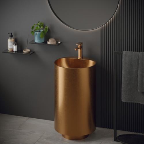 Stainless Steel Brushed Copper Bathroom Sink 2