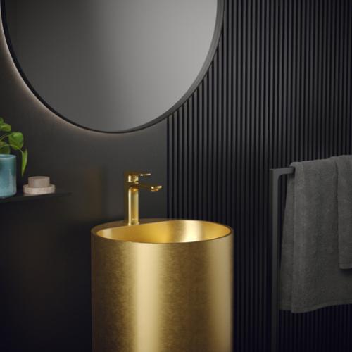 Stainless Steel Gold Bathroom Sink 3