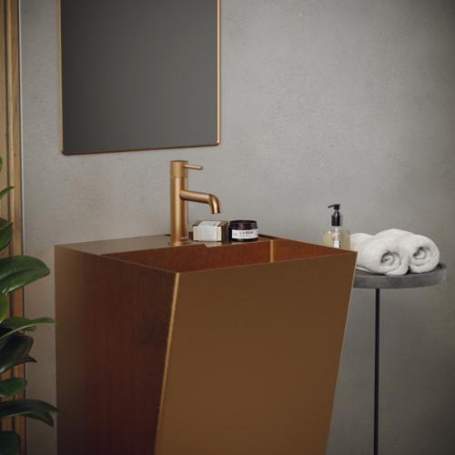 Stainless Steel Brushed Copper Bathroom Sink 3