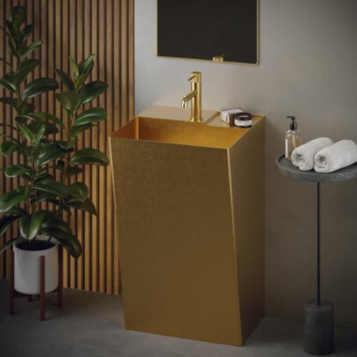 Stainless Steel Gold Bathroom Sink 2