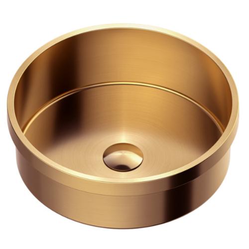 Stainless Steel Brushed Copper Bathroom Sink 1