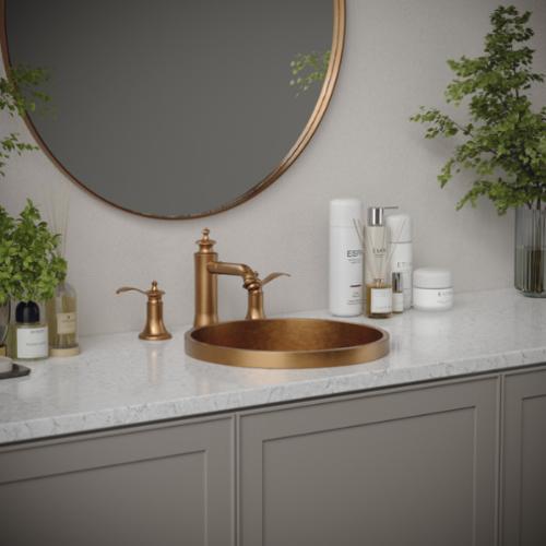 Stainless Steel Brushed Copper Bathroom Sink 2